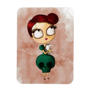 Imán Chica fantasmal con Opossum