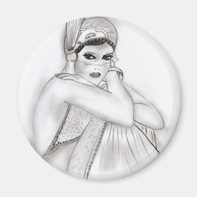 Imán Chica Flapper (Frente)