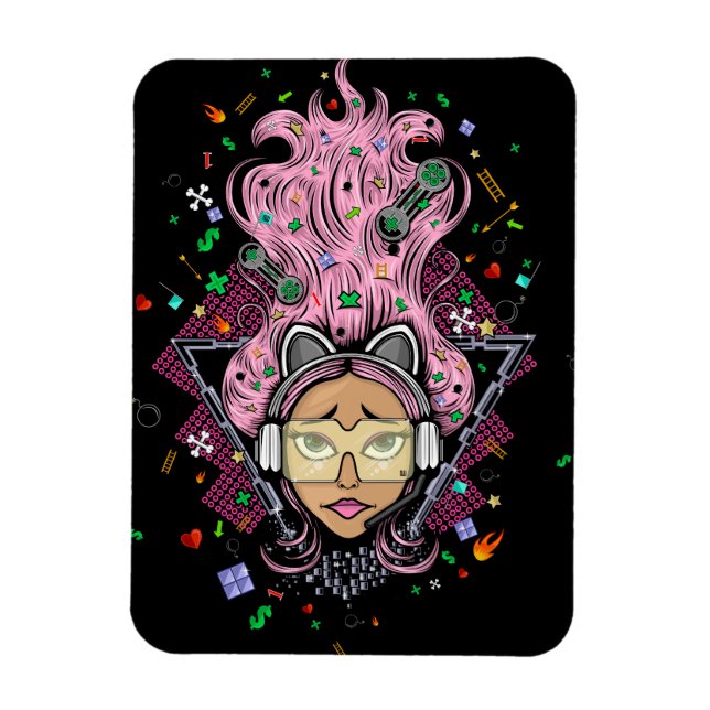 Imán Chica Gamer (Vertical)