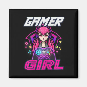 Imán Chica Gamer Videojuego Mujer Amante de los Juegos 
