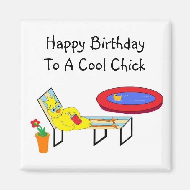 Imán Chica Genial de Cumpleaños (Frente)