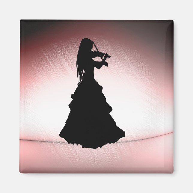 Imán Chica gitano toca violín (Frente)