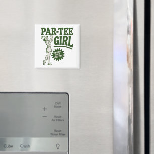 Imán Chica Golfista Divertida Par Camiseta Chica Para A