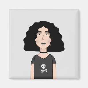 Imán chica Gótico