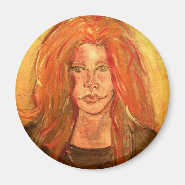 Imán chica hippie (Frente)