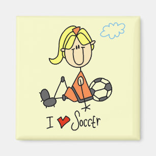 Imán Chica I Love Soccer T-shirts and Gifts