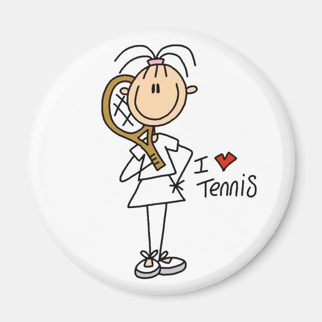 Imán Chica I Love Tennis Magnet (Frente)