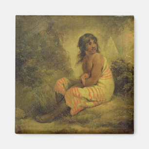 Imán Chica indio, 1793 (aceite en la lona montada en el