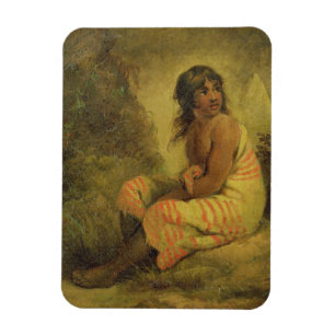 Imán Chica indio, 1793 (aceite sobre lienzo montado en 