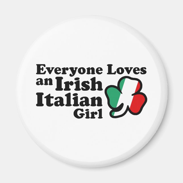Imán Chica italiano irlandés (Frente)