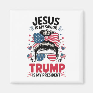 Imán Chica Jesús Mi Salvador Trump Presidente Mujer Cri