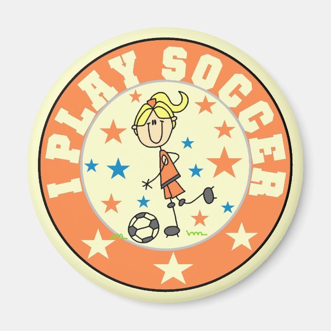 Imán Chica Juego camisetas de fútbol y regalos (Frente)