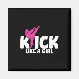 Imán Chica kickboxer luchadora kickboxing artes marcial