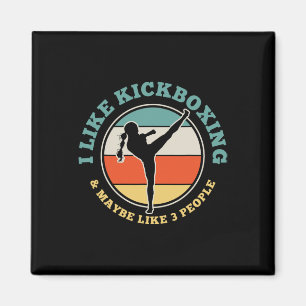 Imán Chica Kickboxing Kickboxer Artes Marciales Regalo