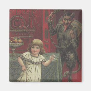 Imán Chica Krampus Roja Interruptor de Comedor