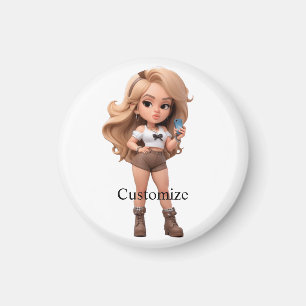 Imán Chica lindo Bonita Chica Thunder_Cove