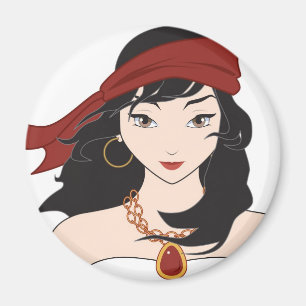 Imán Chica lindo del pirata