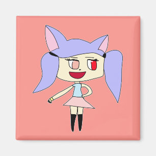 Imán Chica Lobo Pastel