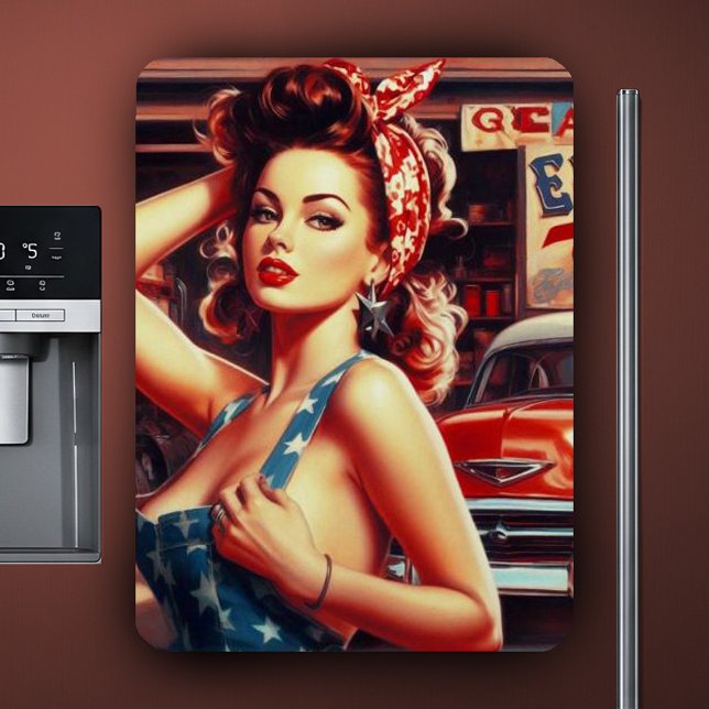 Imán Chica mecánico retro (Subido por el creador)