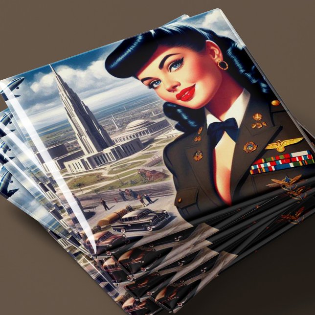 Imán Chica militar adorable (Subido por el creador)
