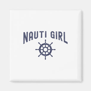 Imán Chica Nauti Diseño Divertido de Embarcación Para M
