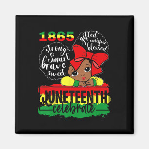 Imán Chica negro 1865 celebra la independencia D
