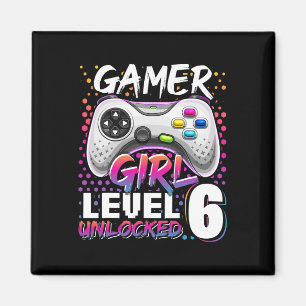 Imán Chica Nivel 6 Videojuego desbloqueado 6º regalo de