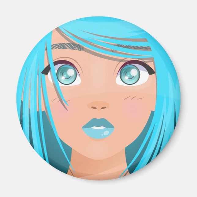 IMÁN CHICA PERSONALIZADO ANIME (Frente)