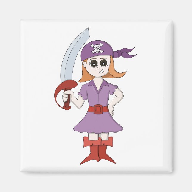 Imán Chica pirata (Frente)