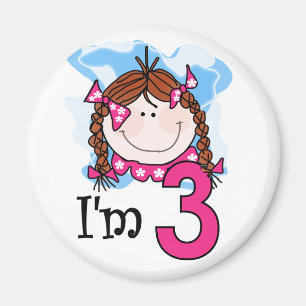 Imán Chica Redhead Yo soy tres