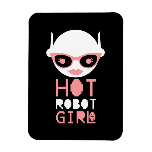 Imán Chica robot caliente (Vertical)