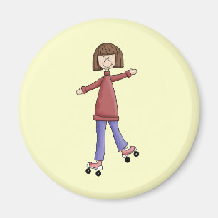 Imán Chica Rollerskating