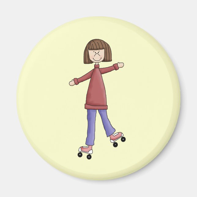Imán Chica Rollerskating (Frente)