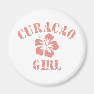 Imán Chica Rosa de Curacao
