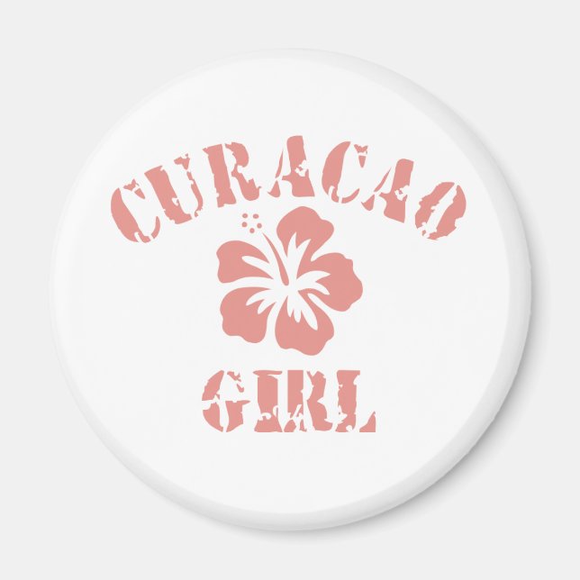 Imán Chica Rosa de Curacao (Frente)