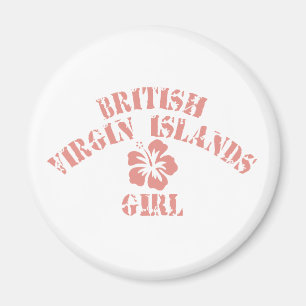 Imán Chica Rosa de las Islas Vírgenes Británicas