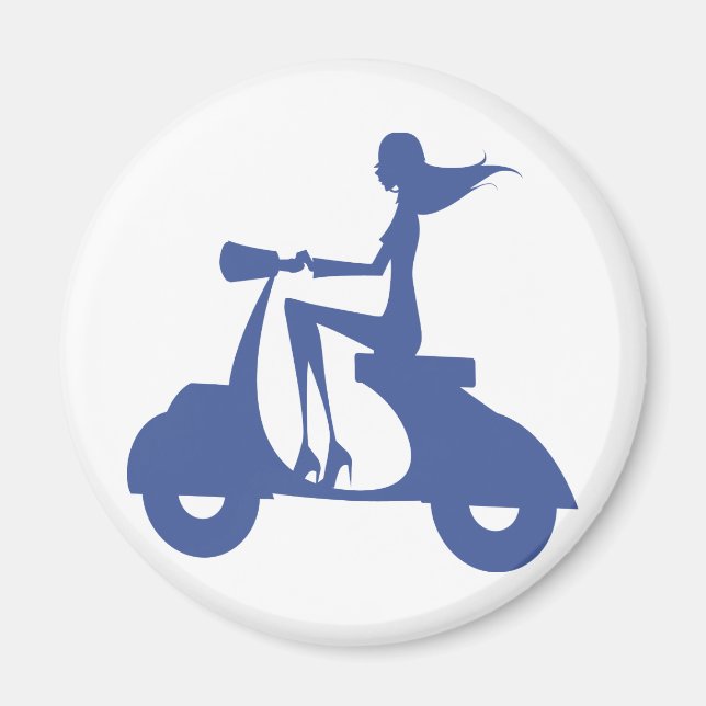 Imán Chica Scooter blue (Frente)