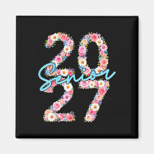 Imán Chica senior 2027 promoción 2027 floral flor