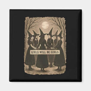 Imán Chica será Chicas Witch Witchy Spooky Season Hall