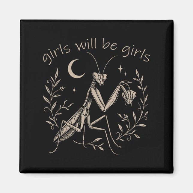 Imán Chica Será Mantis Religiosa De Chicas  (Frente)