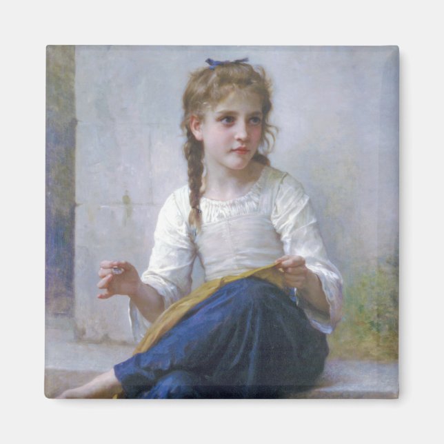 Imán Chica Sew, Bouguereau (Frente)