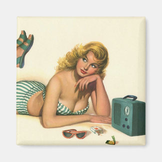 Imán Chica Sexy Vintage Pin Up