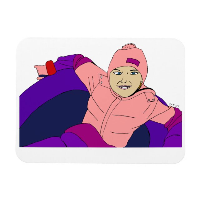 Imán Chica Snow Tubing (Horizontal)