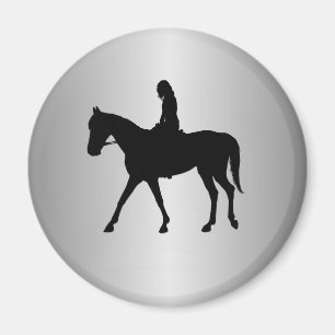 Imán Chica sobre Plata de Caballo