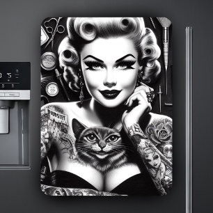 Imán Chica tatuada de estilo alternativo clásico