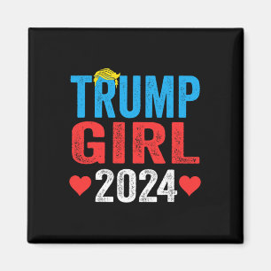 Imán Chica Trump 2024 Bandera de Trump Chicas niños