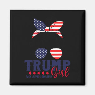 Imán Chica Trump sin disculpas desordenado Bun Trump 20