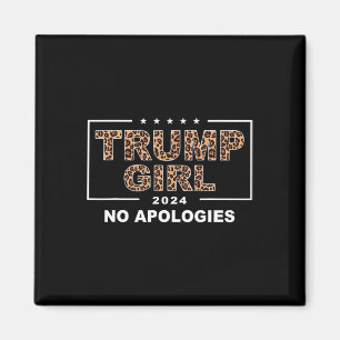 Imán Chica Trump Sin Disculpas Leopardo Trump 47º Presi