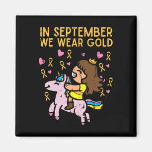 Imán Chica Unicornio septiembre usa cáncer infantil de 