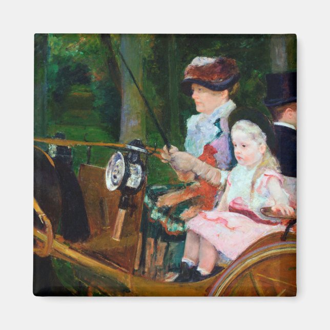 Imán Chica viajando en carro, Mary Cassatt (Frente)